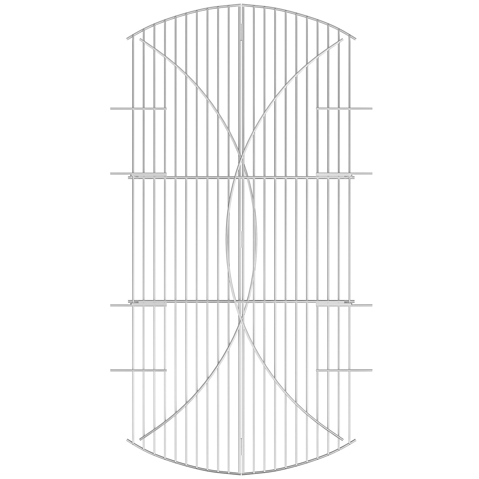 VEVOR Fire Pit Cooking Grill Grate 36 Inch, Foldable Round Cooking Grate, Solid Stainless Steel Campfire BBQ Rack with Foldable Side & Lightweight for Outdoor Picnic Party & Gathering, Silver
