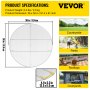 VEVOR Fire Pit Cooking Grill Grate 36 Inch, Foldable Round Cooking Grate, Solid Stainless Steel Campfire BBQ Rack with Folding Handle & Lightweight for Outdoor Picnic Party & Gathering, Silver