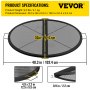 VEVOR Fire Pit Cooking Grill Grate 36 Inch, Foldable Round Cooking Rack, Heavy Duty X-Marks Campfire BBQ Grill with Portable Handle & Support Wire for Outdoor Picnic Party & Gathering, Black