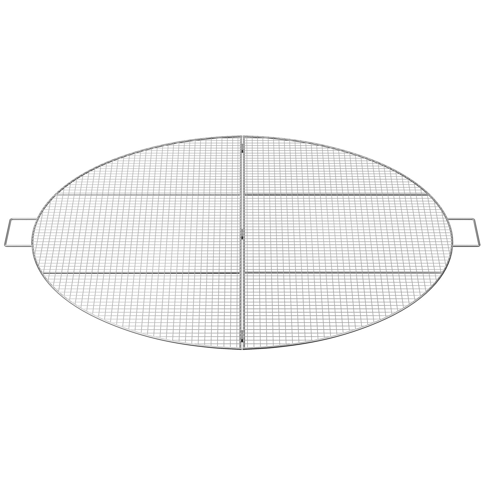 VEVOR Fire Pit Cooking Grill Grate 36 Inch, Foldable Round Cooking Grate, Solid Stainless Steel Campfire BBQ Rack with Handle & Support Wire for Outdoor Picnic Party & Gathering, Silver