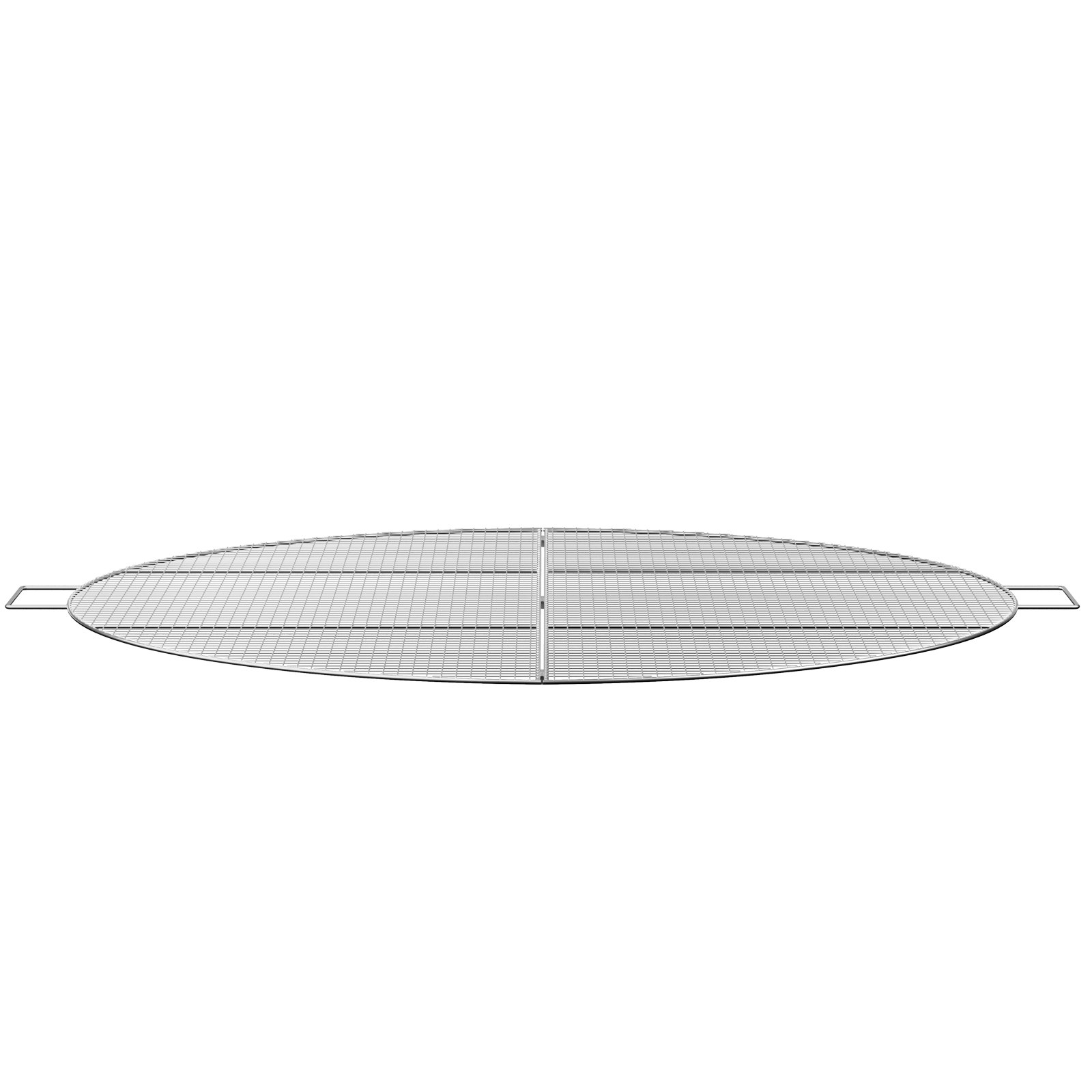 VEVOR Fire Pit Cooking Grill Grate 36 Inch, Foldable Round Cooking Grate, Solid Stainless Steel Campfire BBQ Rack with Handle & Support Wire for Outdoor Picnic Party & Gathering, Silver