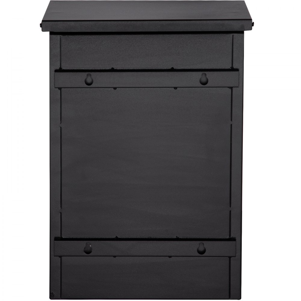 VEVOR Wall Mount Mailbox Drop Box Steel Extra Large Mailbox With Code Lock, Black