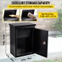 VEVOR Wall Mount Mailbox Drop Box Steel Extra Large Mailbox With Code Lock, Black