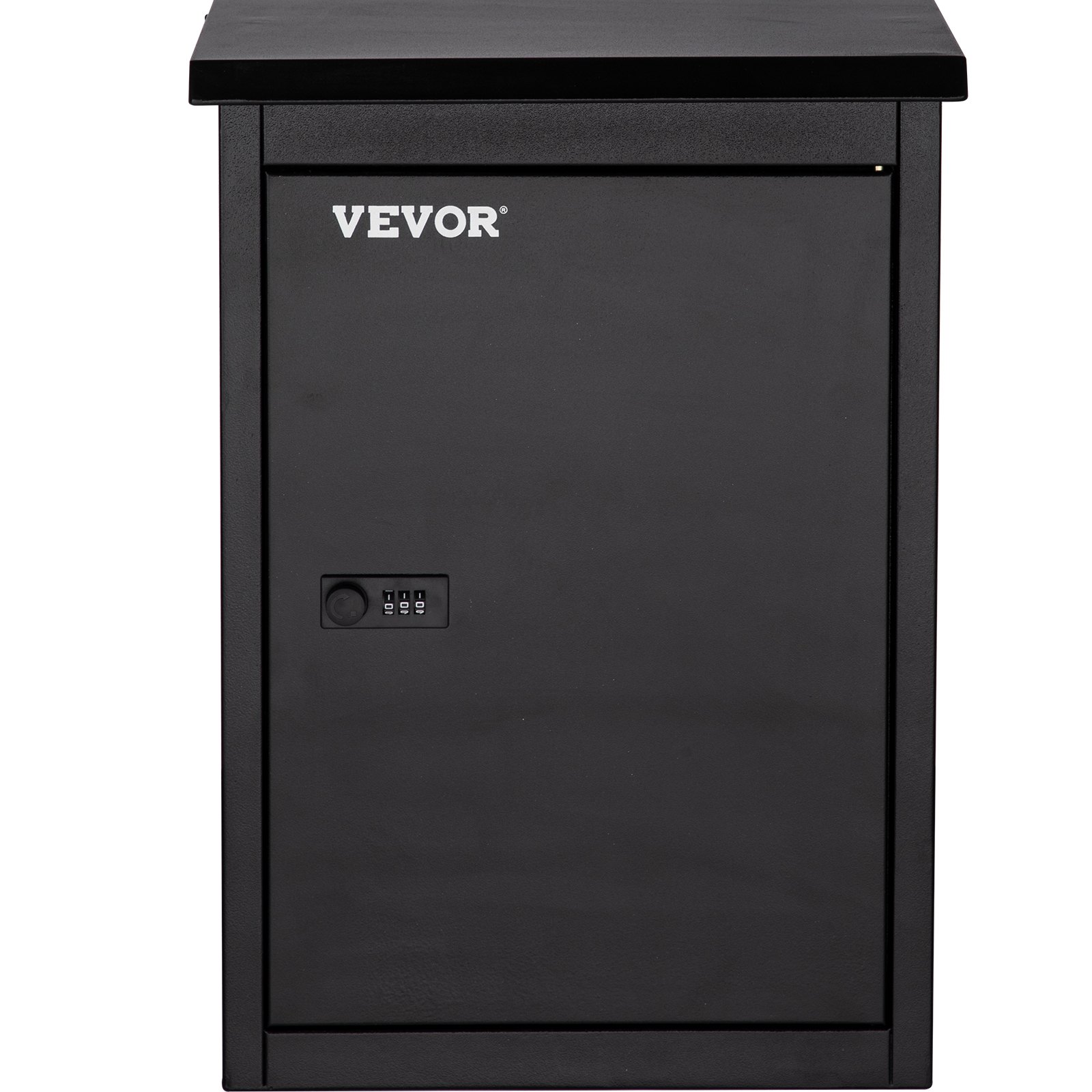 VEVOR Wall Mount Mailbox Drop Box Steel Extra Large Mailbox With Code Lock, Black
