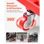 VEVOR Rolling Mechanic Stool Adjustable Garage Seat 300 lbs Load with Wheels