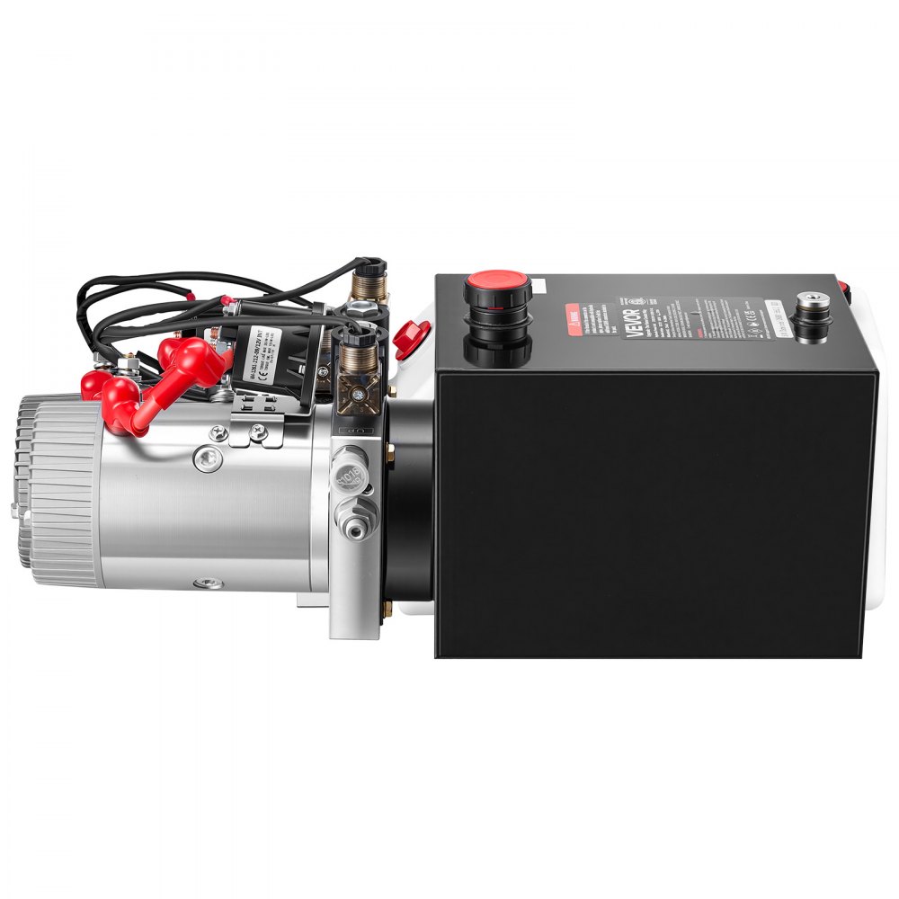VEVOR 8L Hydraulic Pump, Double Acting Dump Trailer Pump, 22Mpa Max Relief Pressure, 3.4L/Min Flow Rate, DC12V 1.6KW Hydraulic Power Unit for Dump Trailer Car Lifting (Horizontal Installation)