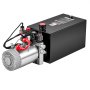 VEVOR 10L Hydraulic Pump, Double Acting Hydraulic Trailer Pump, 22Mpa Max Relief Pressure, 3.4L/Min Flow Rate, DC12V 1.6KW Power Unit for Dump Trailer Car Lifting (Horizontal Installation)