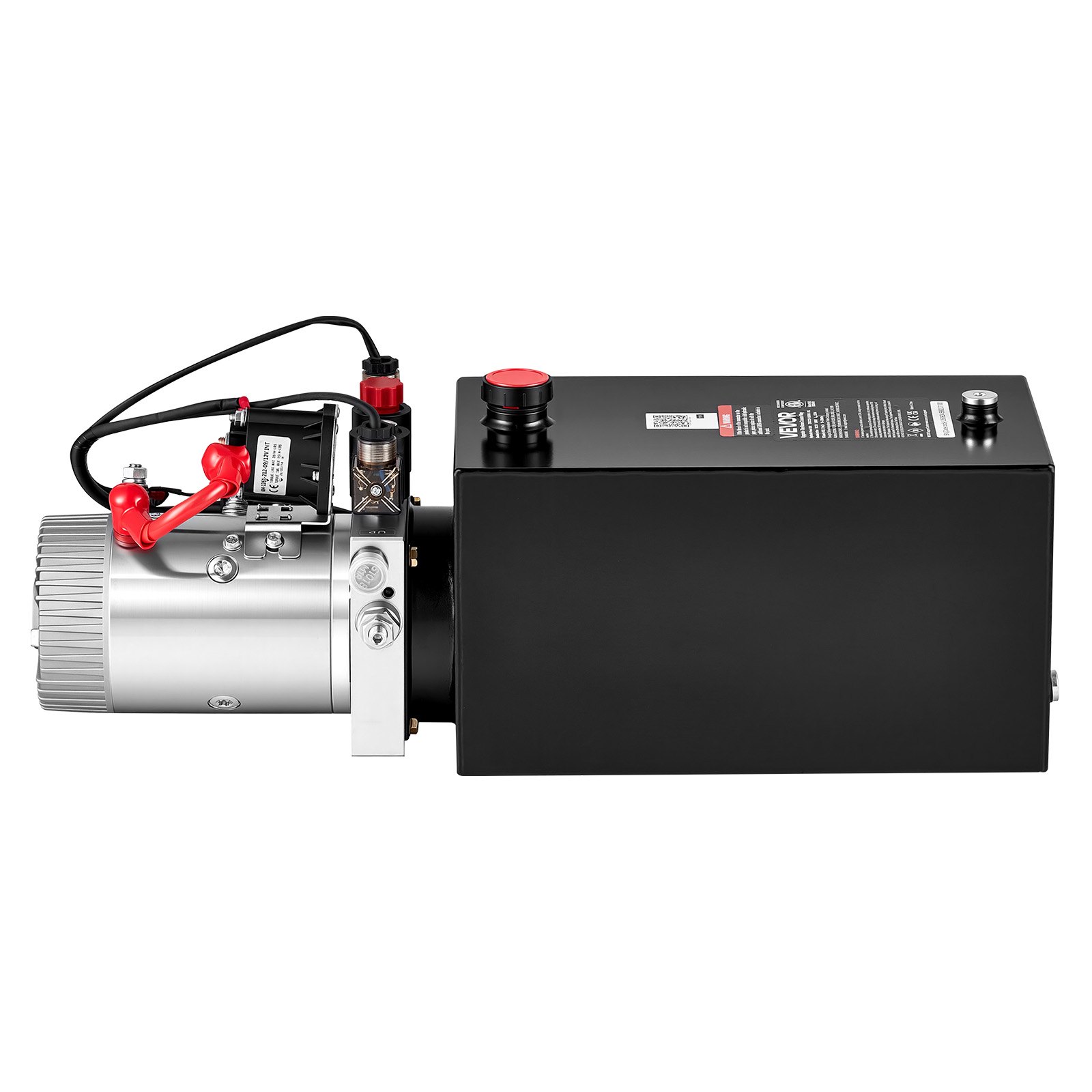 VEVOR 10L Hydraulic Pump, Double Acting Hydraulic Trailer Pump, 22Mpa Max Relief Pressure, 3.4L/Min Flow Rate, DC12V 1.6KW Power Unit for Dump Trailer Car Lifting (Horizontal Installation)