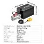 VEVOR 20 Quart Hydraulic Pump, Single Acting Hydraulic Power Unit, 3200 PSI Max Relief Pressure, 0.91 GPM Flow Rate, DC12V 1.6KW Power Unit for Dump Trailer Car Lifting (Horizontal Installation)