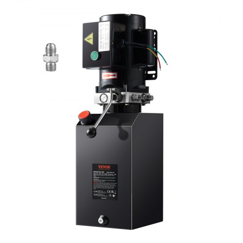 VEVOR Hydraulic Pump 15 Quart Single Acting Dump Trailer Pump Power Unit AC 220V