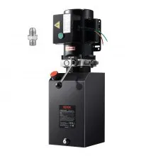 VEVOR Hydraulic Pump, 15 Quart Hydraulic Power Unit, Single Acting Dump Trailer Pump, 1.7 GPM Flow Rate, 3200 PSI Max Relief Pressure, AC 220V Hydraulic Pump for Dump Trailer Car Lifting