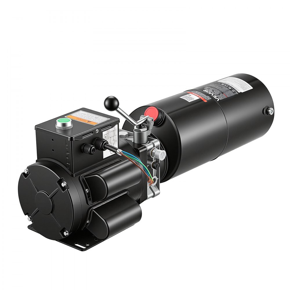 VEVOR 10L Hydraulic Pump, 2.2KW Hydraulic Motor Dump Trailer Pump Single Acting, 22Mpa Max Relief Pressure, 6.3L/Min Flow Rate, AC220-240V Hydraulic Power Unit Car Lift (Vertical Installation)