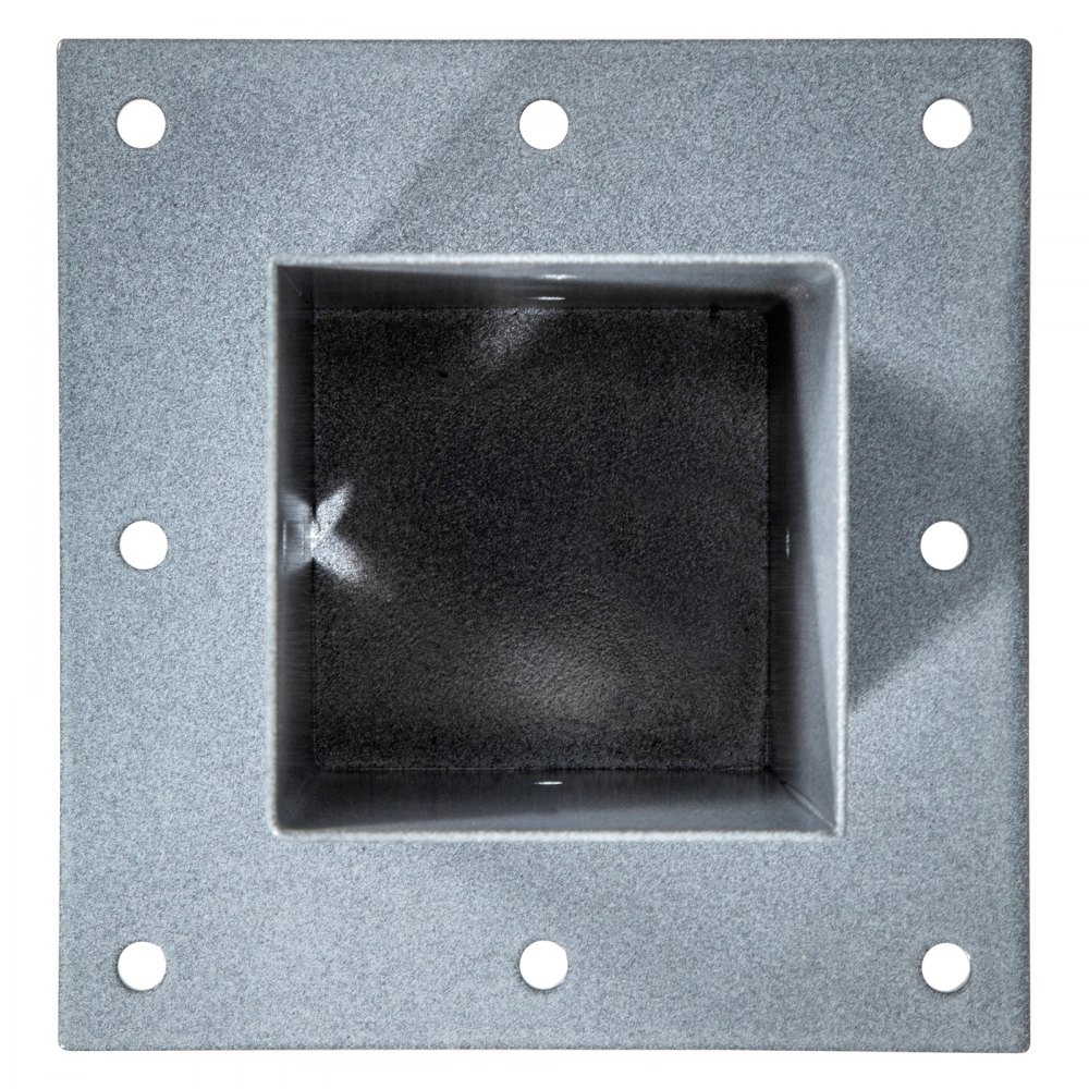 VEVOR Post Base, 4"x4" Mailbox Base Plate, Granite Powder-Coated Fence Post Anchor, Q235 Steel Deck Post Base, Surface Mount Base Plate for Mailbox Post Deck Supports Porch Railing Post Holders