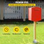 Vevor Post Base Mailbox Base Plate 4x4" Granite Powder-coated Steel For Outdoor