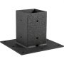 VEVOR Post Base, 4"x4" Mailbox Base Plate, Black Powder-Coated Fence Post Anchor, Q235 Steel Deck Post Base, Surface Mount Base Plate for Mailbox Post Deck Supports Porch Railing Post Holders