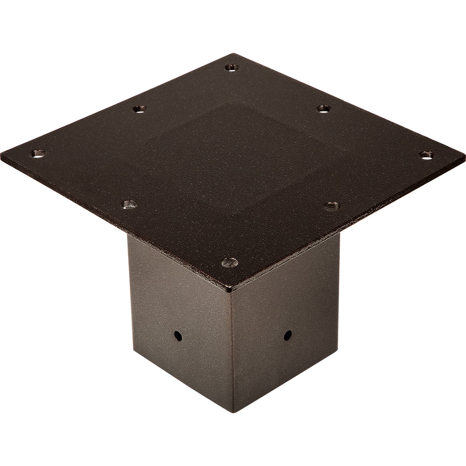 VEVOR Post Base, 4"x4" Mailbox Base Plate, Bronze Powder-Coated Fence Post Anchor, Q235 Steel Deck Post Base, Surface Mount Base Plate for Mailbox Post Deck Supports Porch Railing Post Holders