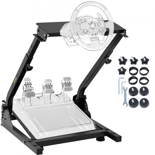 VEVOR Racing Simulator Steering Wheel Stand G29 PS4 PC PRO V2 Racing Wheel Pro Stand Wheel Pedals Not IncludedSteering Wheel Pedals and Shifter