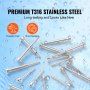 VEVOR 20 Pack Invisible Cable Railing kit, T316 Stainless Steel 3.2mm Invisible Receiver and Swage Stud End for Cable Railing, Swage Tensioner 3.2mm for Wood/Metal Post, Cable Railing Hardware, Silver