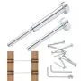 VEVOR 20 Pack Invisible Cable Railing kit, T316 Stainless Steel 3.2mm Invisible Receiver and Swage Stud End for Cable Railing, Swage Tensioner 3.2mm for Wood/Metal Post, Cable Railing Hardware, Silver