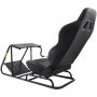VEVOR Racing Wheel Stand, Pedal and Seat Adjustable Racing Simulator Cockpit, Carbon Steel Gaming Wheel Stand, Game Chair Highly Compatible with Logitech Wheels, Thrustmaster Wheels, PS3/4, Xbox 360