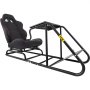VEVOR Racing Wheel Stand, Pedal and Seat Adjustable Racing Simulator Cockpit, Carbon Steel Gaming Wheel Stand, Game Chair Highly Compatible with Logitech Wheels, Thrustmaster Wheels, PS3/4, Xbox 360
