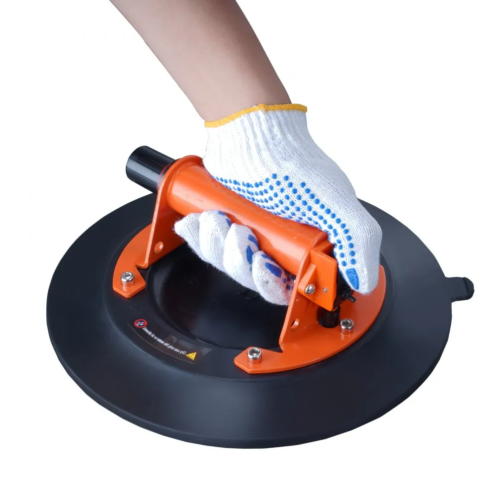 VEVOR Glass Suction Cup, 10" 990 lbs Load Capacity, Vacuum Suction Cup with Steel Handle & Carry Box, Heavy Duty Industrial Suction Cup Lifter Tool for Glass, Granite, Tile, Metal, Wood Panel Lifting