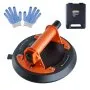 VEVOR suction cup lifter with gloves and hard case, ideal for heavy-duty lifting.