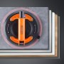 VEVOR glass suction cup lifting marble, wood, and metal panels on a dark background.