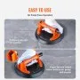 VEVOR Glass Suction Cup, 8" 2 Pack 615 lbs Load Capacity, Vacuum Suction Cup with ABS Handle and Carry Box, Heavy Duty Industrial Suction Cup Lifter Tool for Glass, Granite, Tile, Metal, Wood Lifting
