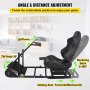 VEVOR Simulator Cockpit RS6 with Real Racing Seat Simulator Height Adjustable Racing Wheel Stand with Logitech G25, G27, G29, G920 Next Level Racing Wheel and Pedals Not Included