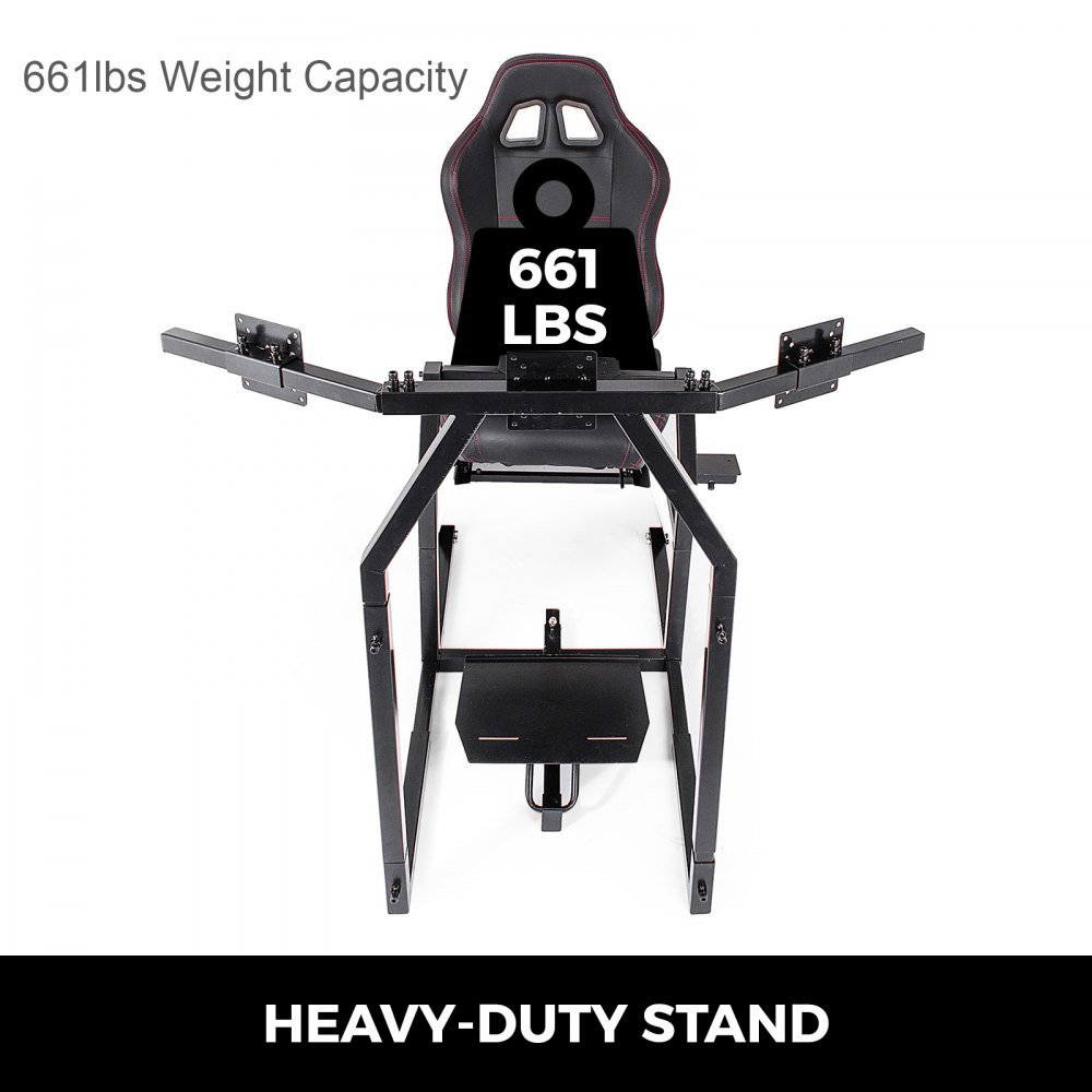 Vevor Simulator Cockpit Gta-f Gaming Chair Racing Steering Wheel Stand Monitor Stand