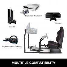 Vevor Simulator Cockpit Gta-f Gaming Chair Racing Steering Wheel Stand Monitor Stand