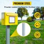 VEVOR Mailbox Post, 27" High Mailbox Stand, Granite Powder-Coated Mail Box Post Kit, Q235 Steel Post Stand Surface Mount Post for Sidewalk and Street Curbside, Universal Mail Post for Outdoor Mailbox