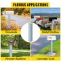 VEVOR Mailbox Post, 27" High Mailbox Stand, Granite Powder-Coated Mail Box Post Kit, Q235 Steel Post Stand Surface Mount Post for Sidewalk and Street Curbside, Universal Mail Post for Outdoor Mailbox