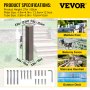 VEVOR Mailbox Post, 27" High Mailbox Stand, Bronze Powder-Coated Mail Box Post Kit, Q235 Steel Post Stand Surface Mount Post for Sidewalk and Street Curbside, Universal Mail Post for Outdoor Mailbox