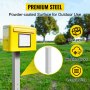 VEVOR Mailbox Post, 27" High Mailbox Stand, White Powder-Coated Mail Box Post Kit, Q235 Steel Post Stand Surface Mount Post for Sidewalk and Street Curbside, Universal Mail Post for Outdoor Mailbox