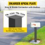 VEVOR Mailbox Post, 27" High Mailbox Stand, Black Powder-Coated Mail Box Post Kit, Q235 Steel Post Stand Surface Mount Post for Sidewalk and Street Curbside, Universal Mail Post for Outdoor Mailbox
