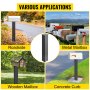 VEVOR Mailbox Post, 27" High Mailbox Stand, Black Powder-Coated Mail Box Post Kit, Q235 Steel Post Stand Surface Mount Post for Sidewalk and Street Curbside, Universal Mail Post for Outdoor Mailbox