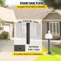 VEVOR Mailbox Post, 43" High Mailbox Stand, Black Powder-Coated Mail Box Post Kit, Q235 Steel Post Stand Surface Mount Post for Sidewalk and Street Curbside, Universal Mail Post for Outdoor Mailbox