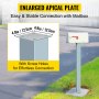 VEVOR Mailbox Post, 43" High Mailbox Stand, Granite Powder-Coated Mail Box Post Kit, Q235 Steel Post Stand Surface Mount Post for Sidewalk and Street Curbside, Universal Mail Post for Outdoor Mailbox