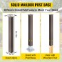 VEVOR Mailbox Post, 43" High Mailbox Stand, Bronze Powder-Coated Mail Box Post Kit, Q235 Steel Post Stand Surface Mount Post for Sidewalk and Street Curbside, Universal Mail Post for Outdoor Mailbox