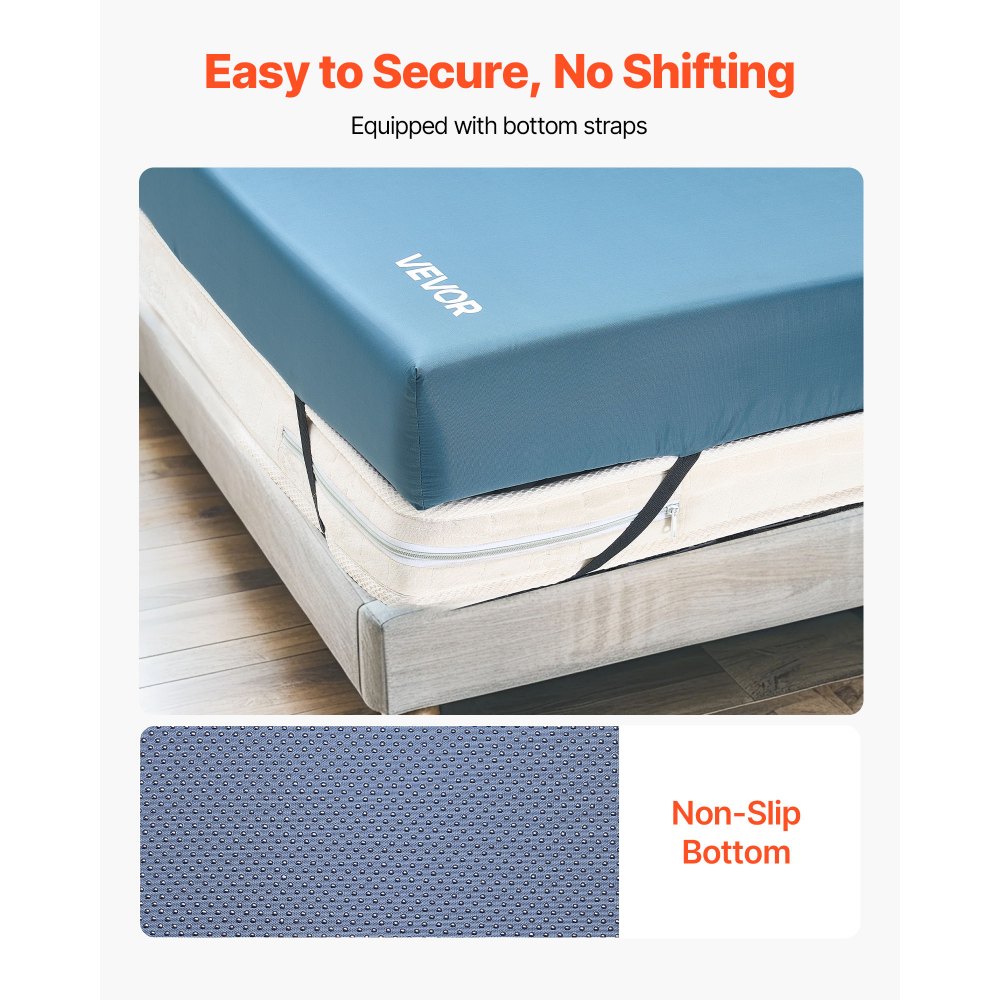 VEVOR Hospital Bed Mattress, 159 kg Load Capacity, Long Term Care Pressure Redistribution Medical-Grade Foam Mattress, Waterproof for Bedsore Treatment Nursing Homes and Home Care, 914 x 2030 x 153 mm