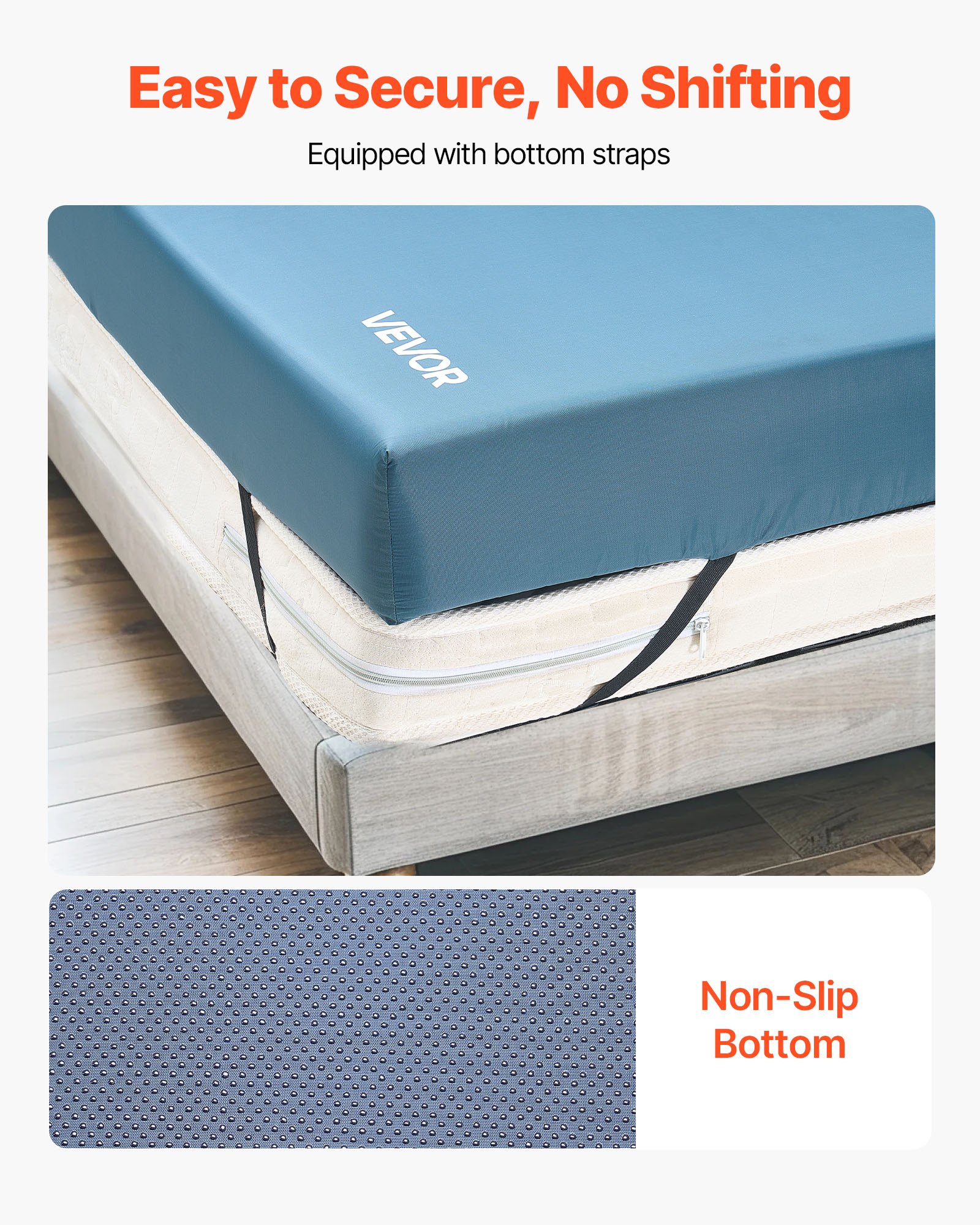 VEVOR Hospital Bed Mattress, 159 kg Load Capacity, Long Term Care Pressure Redistribution Medical-Grade Foam Mattress, Waterproof for Bedsore Treatment Nursing Homes and Home Care, 914 x 2030 x 153 mm