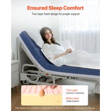 VEVOR Hospital Medical Bed Mattress 6-Inch Water Resistant Non Slip Foam 500 lbs