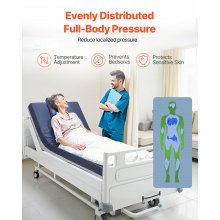 VEVOR Hospital Medical Bed Mattress 6-Inch Water Resistant Non Slip Foam 500 lbs
