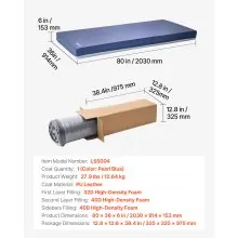 VEVOR Hospital Medical Bed Mattress 6-Inch Water Resistant Non Slip Foam 500 lbs