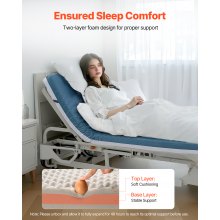 Hospital Medical Bed Mattress 3.5-Inch Water Resistant Non Slip Home Foam