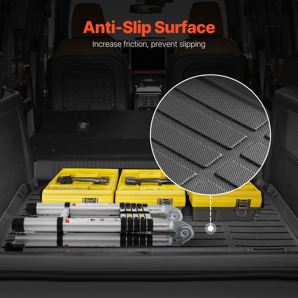 VEVOR Cargo Mat Compatible with Ford Bronco Sport 2021 2022 2023 2024, Precise Fit Trunk Mat, 3D Scanning Durable TPE Trunk Protector Replacement, Black (1PCS)