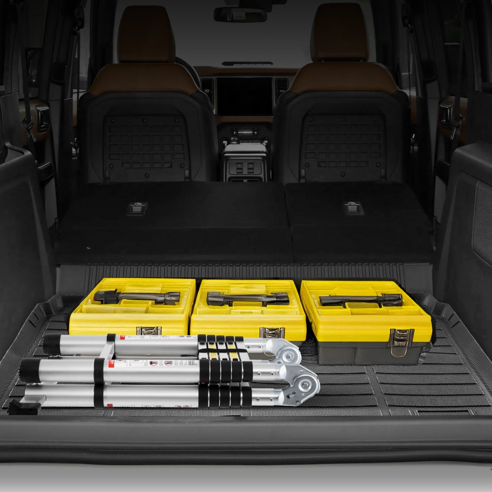 VEVOR Cargo Mat Compatible with Ford Bronco Sport 2021 2022 2023 2024, Precise Fit Trunk Mat, 3D Scanning Durable TPE Trunk Protector Replacement, Black (1PCS)