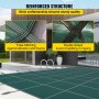 Rektangulært sikkerhetsnett til svømmebassengdeksel 14X26 FT Grønn vinter utendørs
